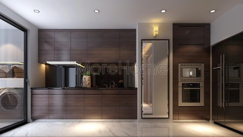 Thiết kế nội thất phòng bếp chung cư Vinhomes Nguyễn Chí Thanh